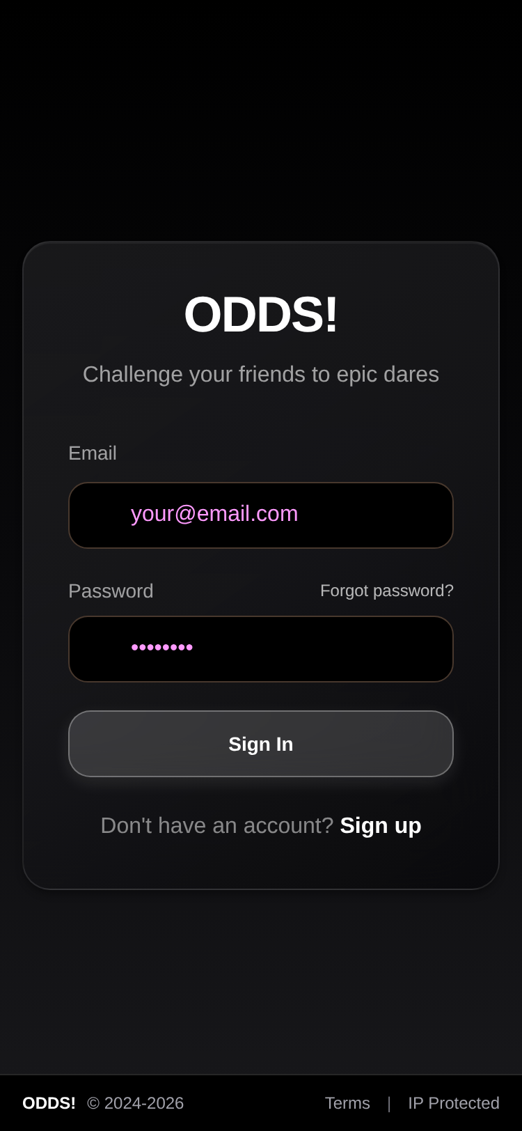 Sleek Login Experience